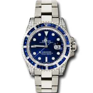 Rolex Submariner Date SABR Blue Diamond Sapphire 116610