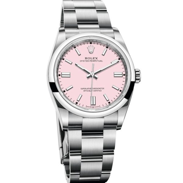 Rolex Oyster Perpetual Automatic Mechanical Movement 36mm Pink Dial 126000-0008