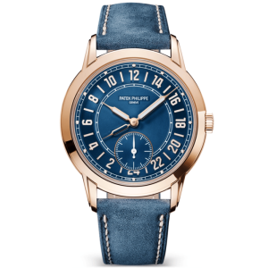 Patek Philippe Complications Travel Time 42mm 18ct Rose Gold Blue Dial Men’s Watch