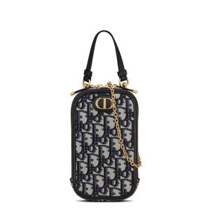 DIOR/MONTAIGNE Series Women's Blue Shoulder Cross Handheld Montaigne Phone Bag S2114UTZQ_M928