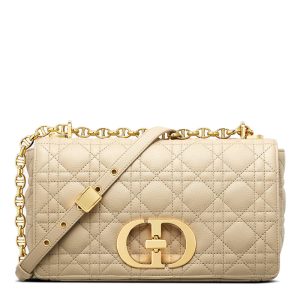 DIOR/CARO series women's beige soft cowhide shoulder crossbody bag M9242UWHC_M39U