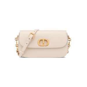 Dior/Women's white calf leather flip shoulder bag M9260UMOA_M49U