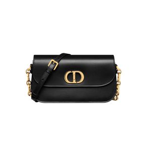 DIOR/Women's black calf leather crossbody bag M9260UMOA_M900