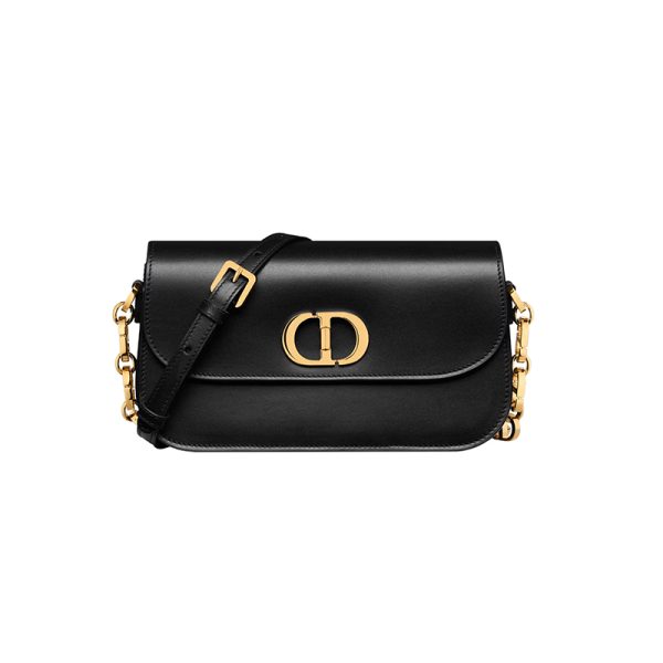 DIOR/Women's black calf leather crossbody bag M9260UMOA_M900