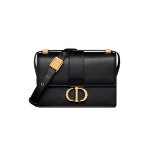 Dior/Women's Black Leather Flip Shoulder Bag M9234UHEL_M900