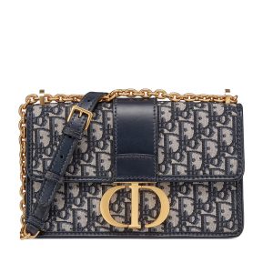 DIOR/MONTAIGNE series blue presbyopia canvas hand-held shoulder bag M9208UTZQ_M928