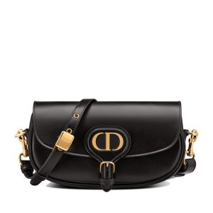 DIOR/BOBBY EAST-WEST series women's black calf leather shoulder bag M9327UMOL_M900