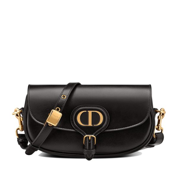 DIOR/BOBBY EAST-WEST series women's black calf leather shoulder bag M9327UMOL_M900