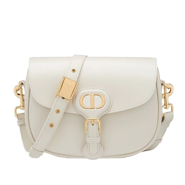 DIOR/BOBBY series white smooth calf leather shoulder bag M9319UMOL_M030