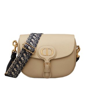 DIOR/BOBBY Series Women's Large Rope Color Grain Leather Shoulder Bag M9320UBBY_M925