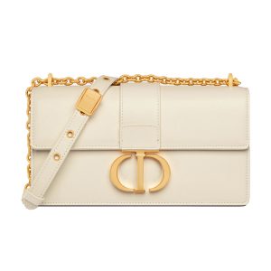 Dior EAST-WEST series women's milk white calf leather flip shoulder crossbody bag M9334UHEL_M030