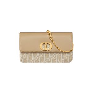 Dior/Women's Brown Jacquard Canvas with Leather Flip Open Shoulder Bag S2375UNKO_M925
