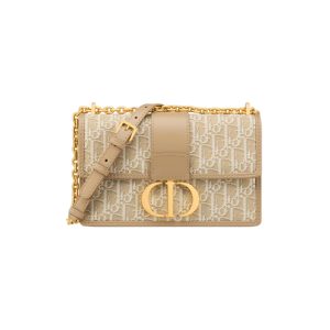 Dior/Women's Brown Jacquard Canvas with Leather Flip Shoulder Bag M9208UTZQ_M925