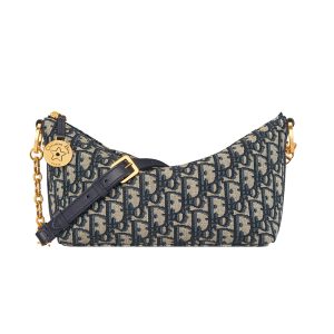 DIOR/Women's Navy Blue Jacquard Star Shoulder Bag S3202UTZQ_M928