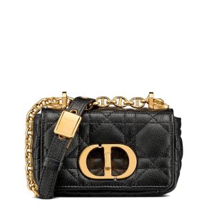 Dior 20 CARO series women's micro black soft calf leather shoulder crossbody bag S2022UWHC_M900