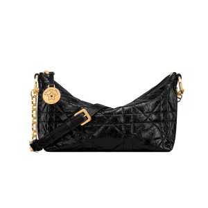 DIOR/Women's Black Shiny Beef Leather Shoulder Bag S3202UNIO_M900