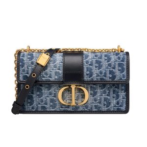 DIOR/Women's Blue Canvas Flip Shoulder Bag M9334UDCE_M49E