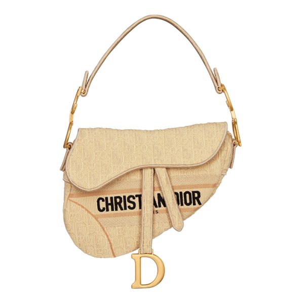 DIOR/Women's Beige Lafite Grass Flip Shoulder Bag M0446CEZA_M918