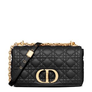 Dior 20 CARO series women's medium black calf leather shoulder bag M9242UWHC_M900