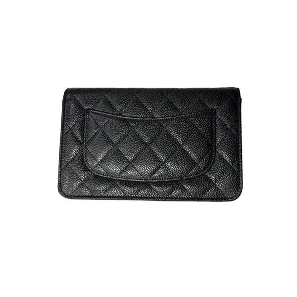 CHANEL/WOC women's black caviar calf leather crossbody bag - Image 2