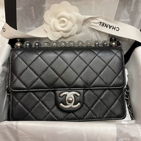 CHANEL/Luxury Sheepskin Leather Diamond Grid Single Shoulder Bag