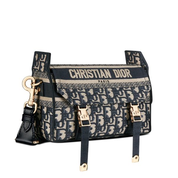 DIOR/DIORCAMP series women's small blue classic vintage canvas shoulder bag M1241ORIW_M928 - Image 2