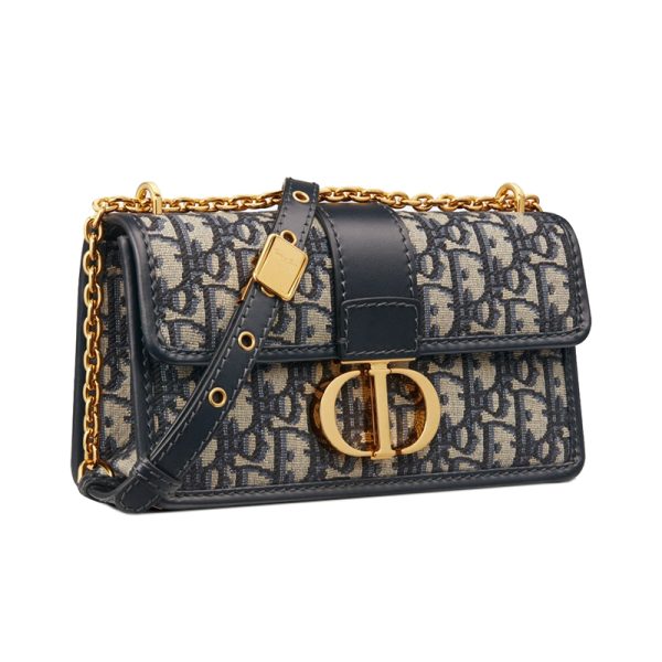 Dior East West Collection Women's Blue Jacquard Canvas Shoulder Bag M9334UTZQ_M928 - Image 2