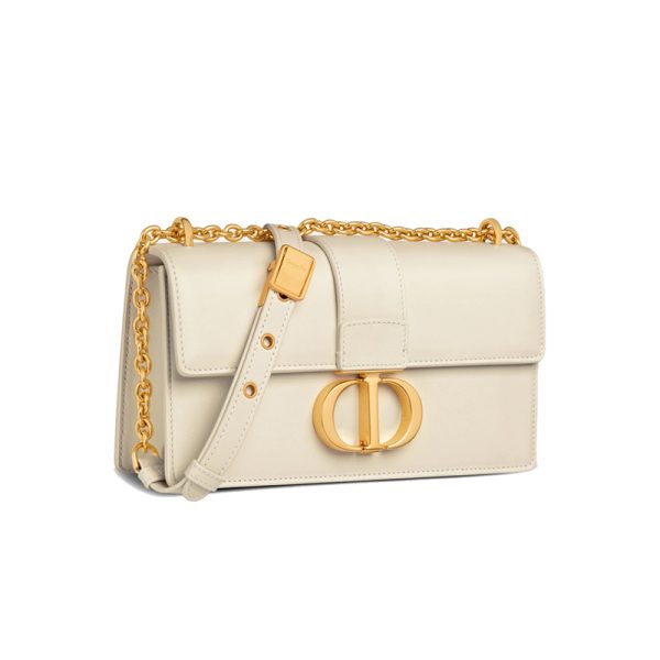 Dior EAST-WEST series women's milk white calf leather flip shoulder crossbody bag M9334UHEL_M030 - Image 2
