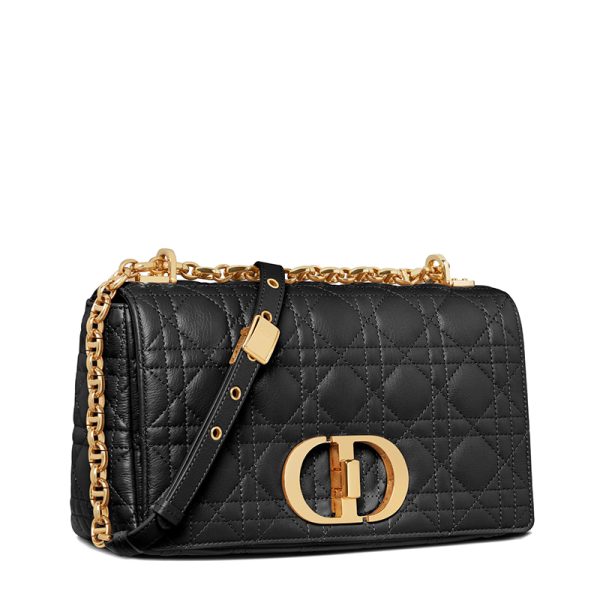 Dior 20 CARO series women's medium black calf leather shoulder bag M9242UWHC_M900 - Image 2