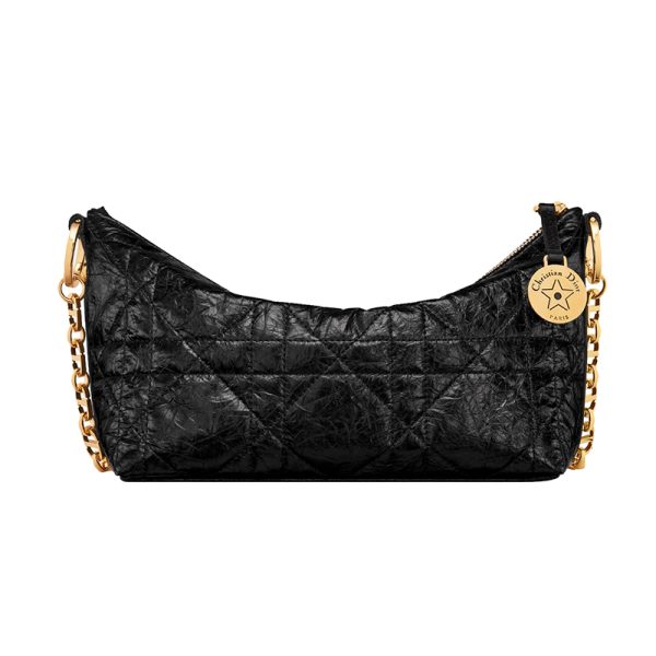 DIOR/Women's Black Shiny Beef Leather Shoulder Bag S3202UNIO_M900 - Image 2