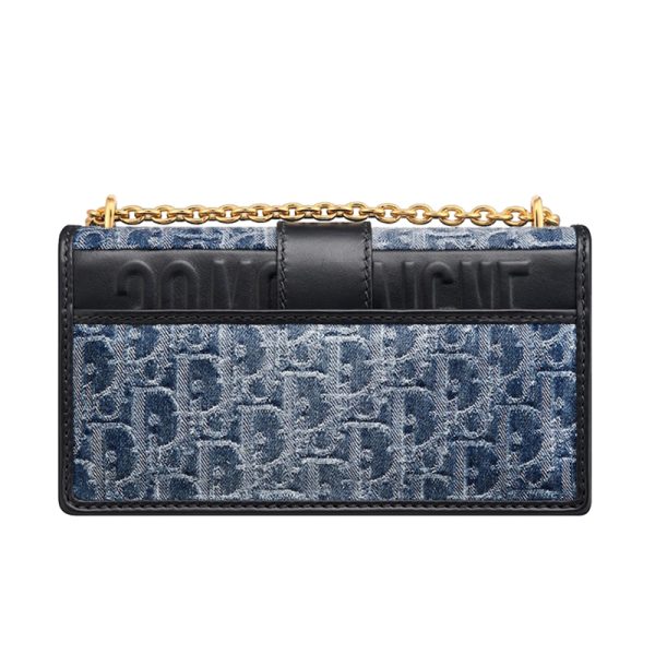 DIOR/Women's Blue Canvas Flip Shoulder Bag M9334UDCE_M49E - Image 2