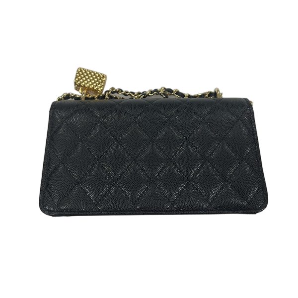 CHANEL/Women's Black Lychee Calfskin Crossbody Bag AP3318B1071294305 - Image 2