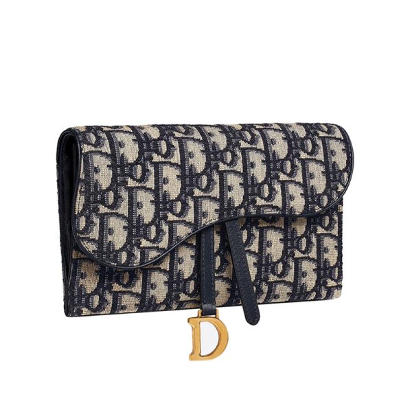 DIOR/20Saddle series blue floral embroidered canvas three in one bag - Image 2