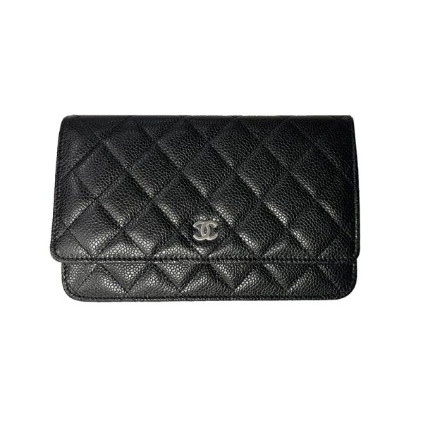 CHANEL/WOC women's black caviar calf leather crossbody bag - Image 3