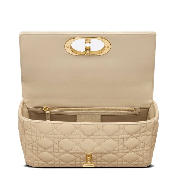 DIOR/CARO series women's beige soft cowhide shoulder crossbody bag M9242UWHC_M39U - Image 3