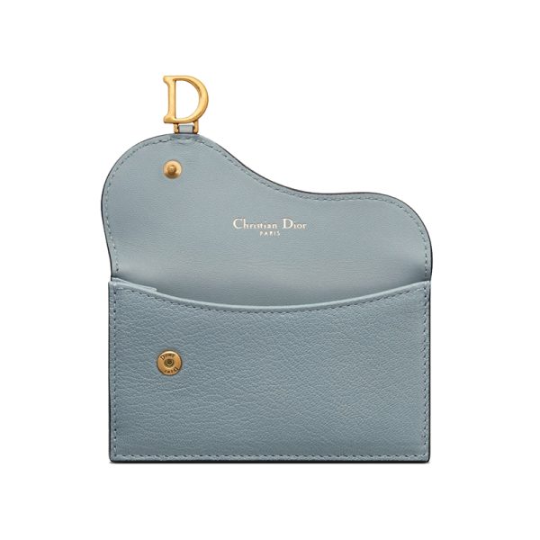 DIOR/SADDLE series women's cloud blue goat leather bag coin purse S5692CCEH_M81B - Image 3