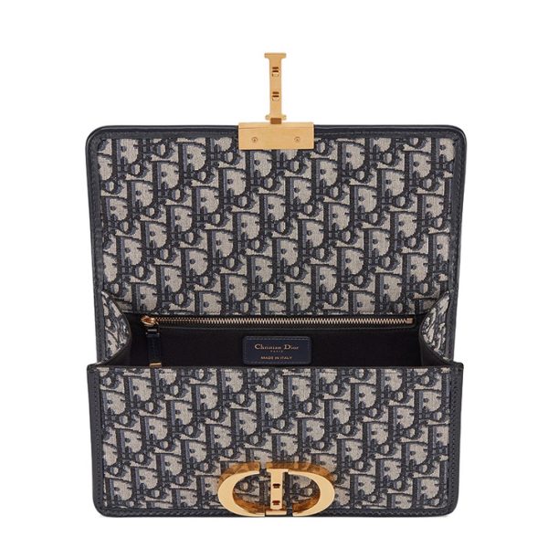 DIOR/MONTAIGNE series blue presbyopia canvas hand-held shoulder bag M9208UTZQ_M928 - Image 3