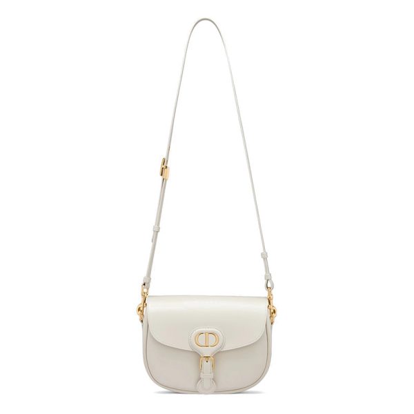 DIOR/BOBBY series white smooth calf leather shoulder bag M9319UMOL_M030 - Image 3