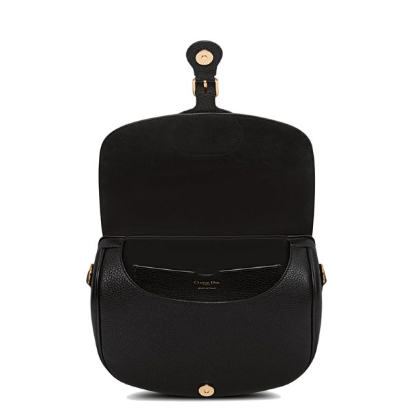 DIOR/BOBBY series women's black grain cowhide blue shoulder bag M9320UBBY_M911 - Image 3