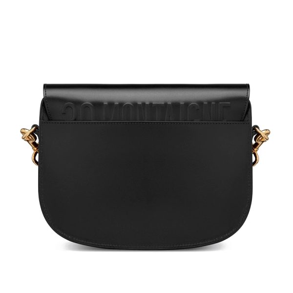 Dior BOBBY series black smooth calf leather shoulder bag M9319UMOL_M900 - Image 4