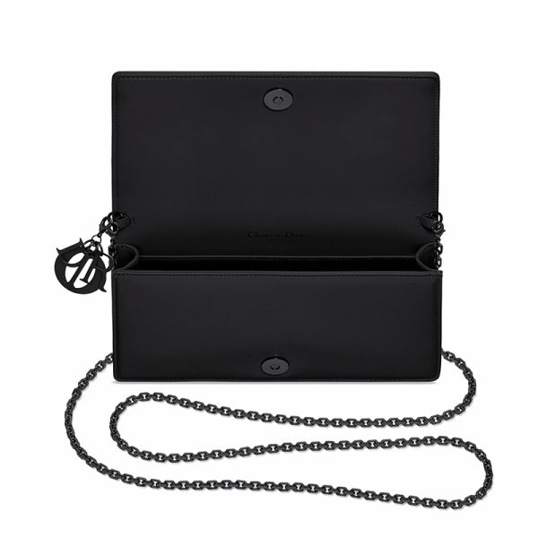 DIOR/20LADY DIOR series black matte calf leather single shoulder three in one bag S0204SLOI_M989 - Image 3