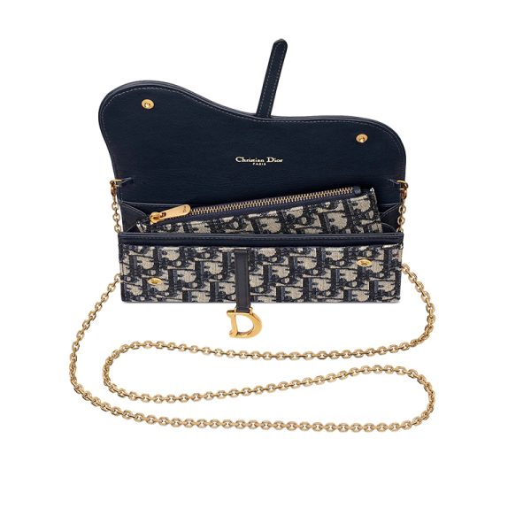 DIOR/20Saddle series blue floral embroidered canvas three in one bag - Image 3