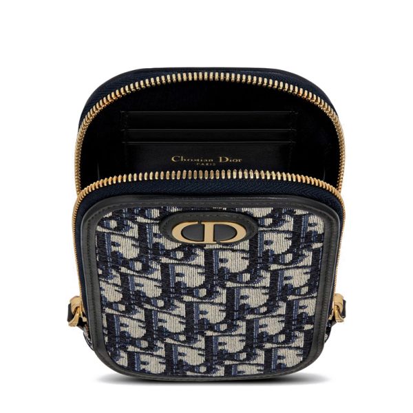DIOR/MONTAIGNE Series Women's Blue Shoulder Cross Handheld Montaigne Phone Bag S2114UTZQ_M928 - Image 3