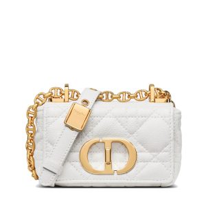 DIOR/CARO Series Women's Super Mini Milk White Soft Cow Leather Shoulder Bag S2022UWHC_M030