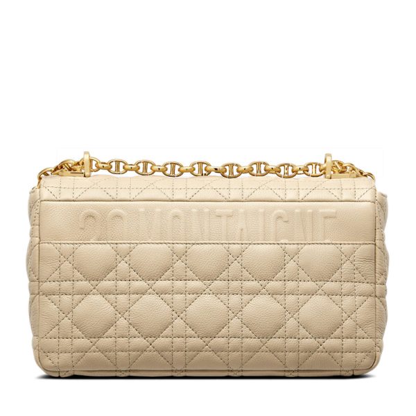 DIOR/CARO series women's beige soft cowhide shoulder crossbody bag M9242UWHC_M39U - Image 4