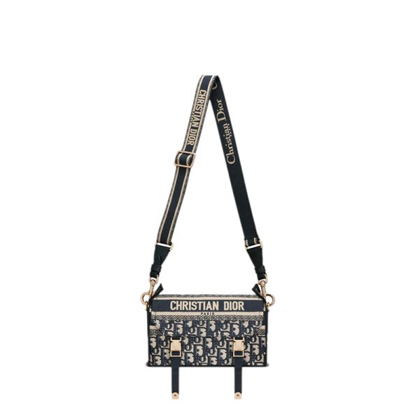 DIOR/DIORCAMP series women's small blue classic vintage canvas shoulder bag M1241ORIW_M928 - Image 4