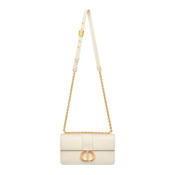 Dior EAST-WEST series women's milk white calf leather flip shoulder crossbody bag M9334UHEL_M030 - Image 4