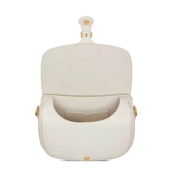 DIOR/BOBBY series white smooth calf leather shoulder bag M9319UMOL_M030 - Image 4