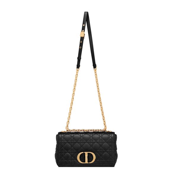 Dior 20 CARO series women's medium black calf leather shoulder bag M9242UWHC_M900 - Image 4
