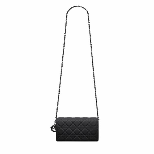 DIOR/20LADY DIOR series black matte calf leather single shoulder three in one bag S0204SLOI_M989 - Image 4